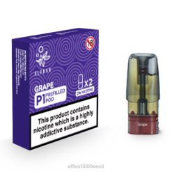 Elf Bar Eesti 0LVT145 | viinamari ELFBAR Mate 500 P1 eeltäidetud kaunad (2 pakki)