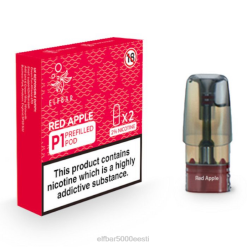 Elf Bar Eesti 0LVT161 | punane õun ELFBAR Mate 500 P1 eeltäidetud kaunad (2 pakki)