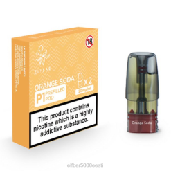 Elf Bar Puffs 0LVT155 | apelsini sooda ELFBAR Mate 500 P1 eeltäidetud kaunad (2 pakki)