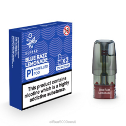 Elf Bar Tallinn 0LVT154 | sinine razzi limonaad ELFBAR Mate 500 P1 eeltäidetud kaunad (2 pakki)