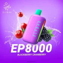 Elf Bar Vape 0LVT308 | murakas jõhvikas ELFBAR EP8000 ühekordne vape